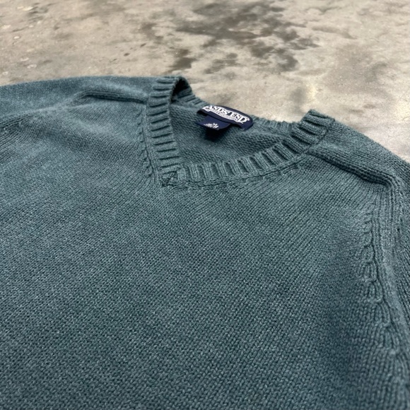 Faded Green V-Neck Sweater - Picture 3 of 3